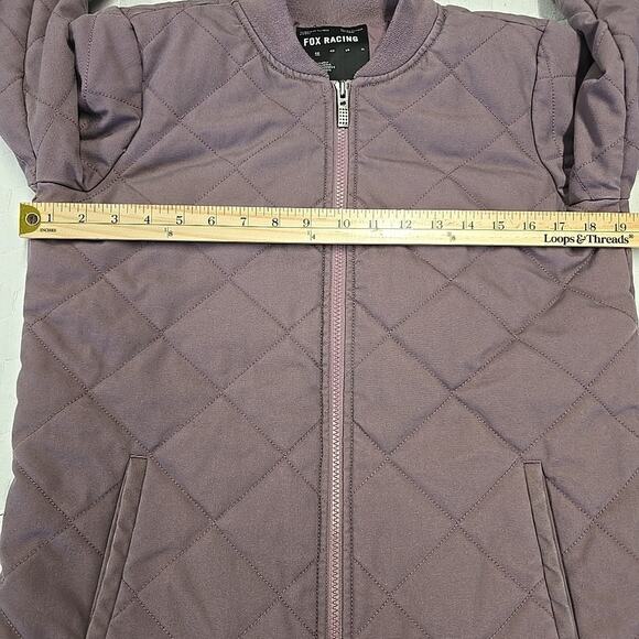 Fox Racing Womens Cosmic Quilted Insulated Bomber Jacket Sz S mauve/dusty purple - Picture 9 of 11